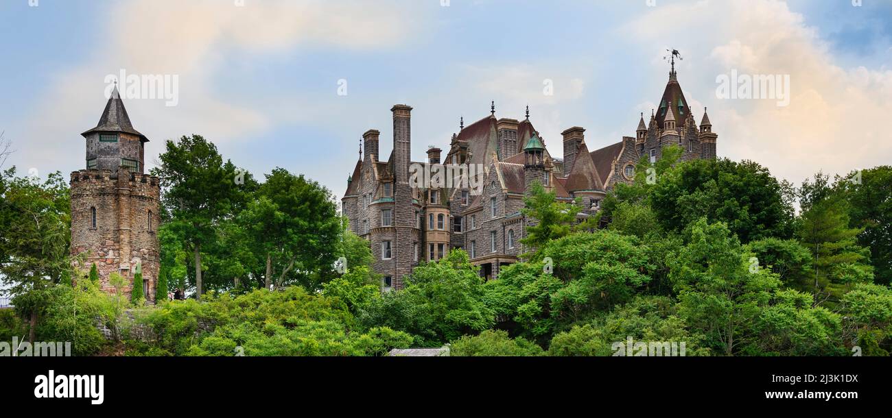 Boldt Castle on Heart Island in Alexandria Bay of the Thousand Islands; New York, United States of America Stock Photo