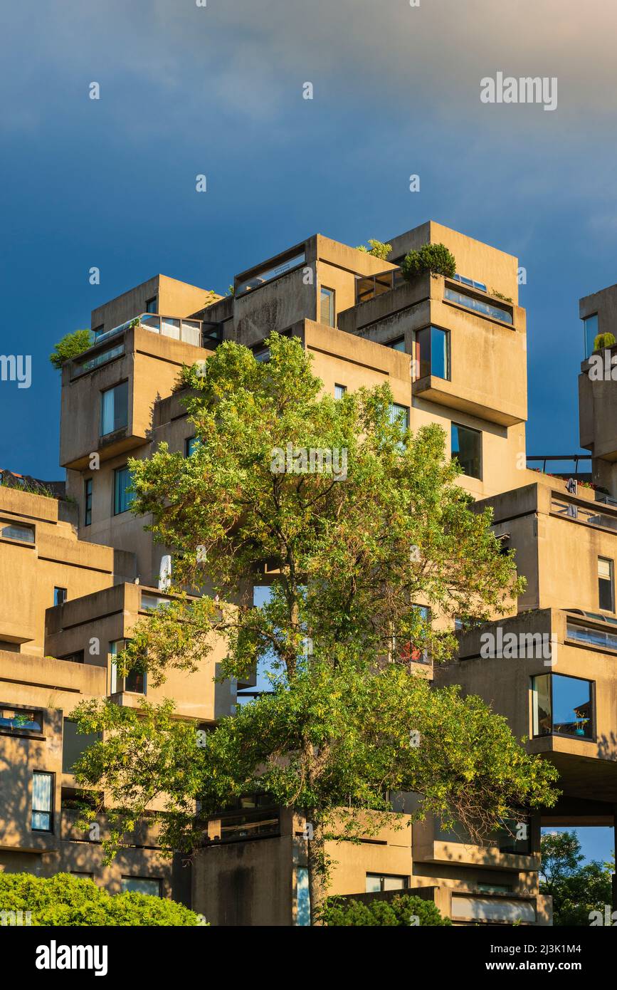 Housing complex of Habitat 67 in Montreal, a unique and geometric