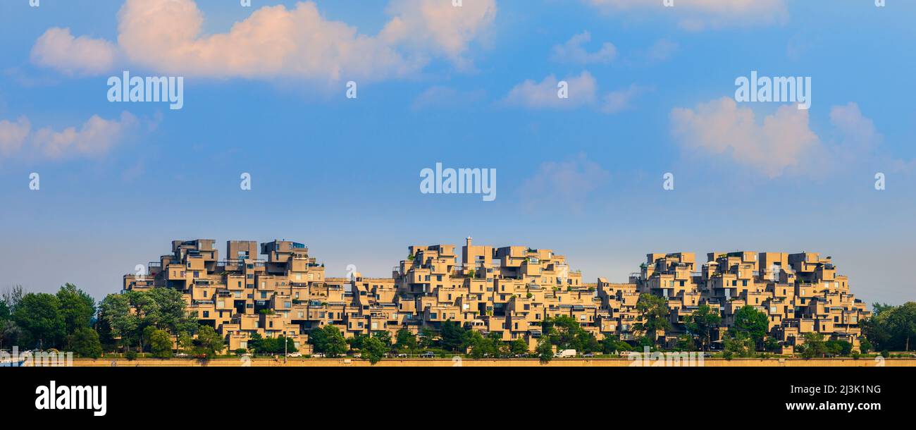 Housing complex of Habitat 67 in Montreal, a unique and geometric