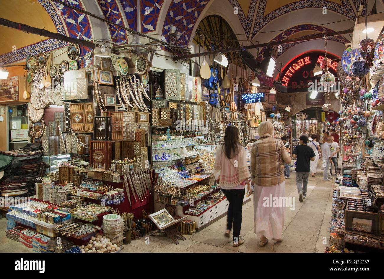 Inside the Grand Bazaar of Istanbul, Turkey; Istanbul, Turkey Stock Photo