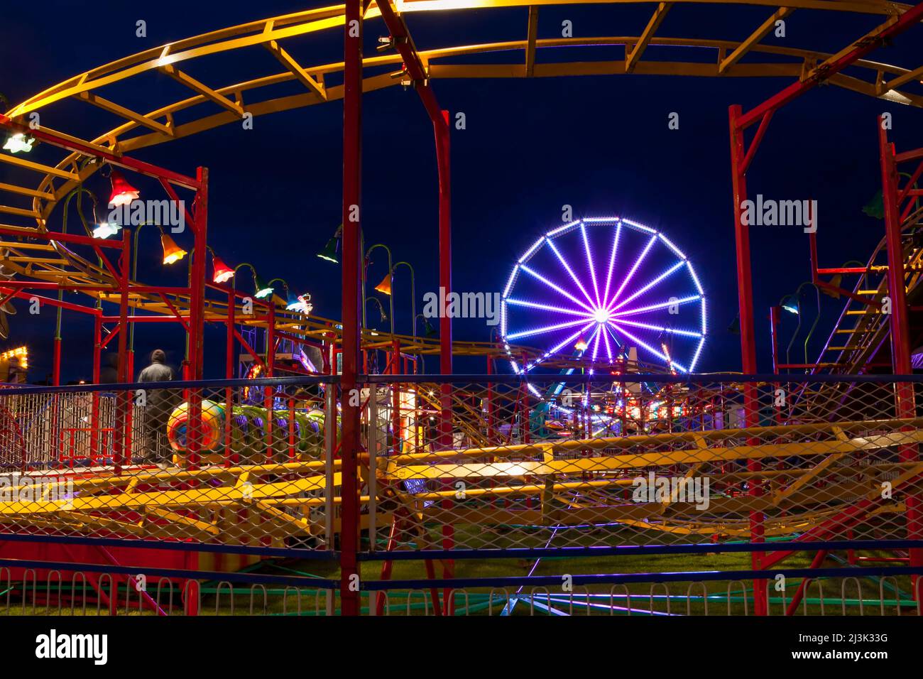 A traveling carnival operates in Oak Harbor, Washington Stock Photo Alamy