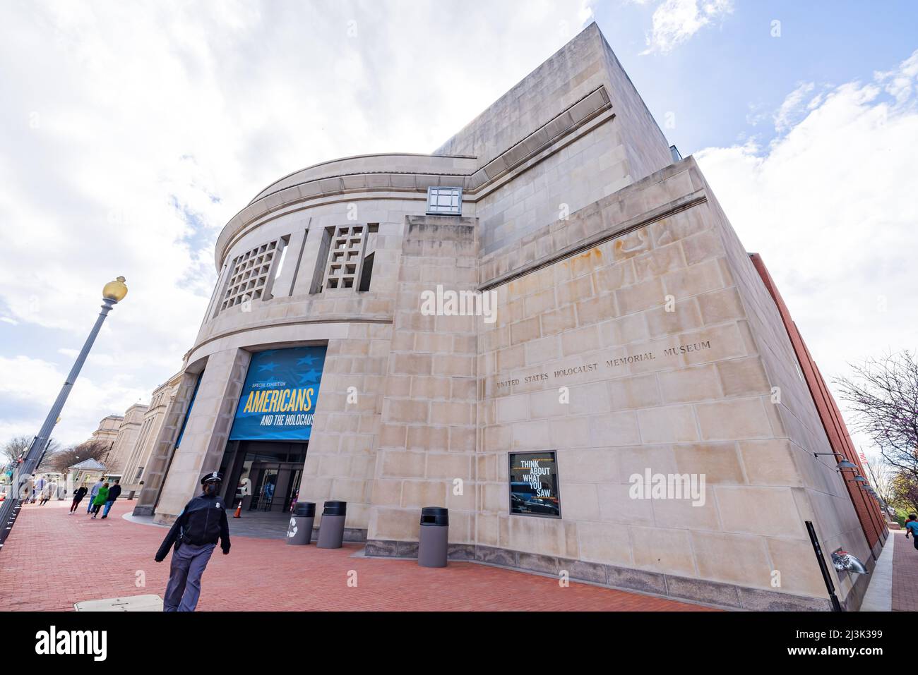 Washington DC, APR 1 2022 - Sunny view of the United States Holocaust Memorial Museum Stock Photo