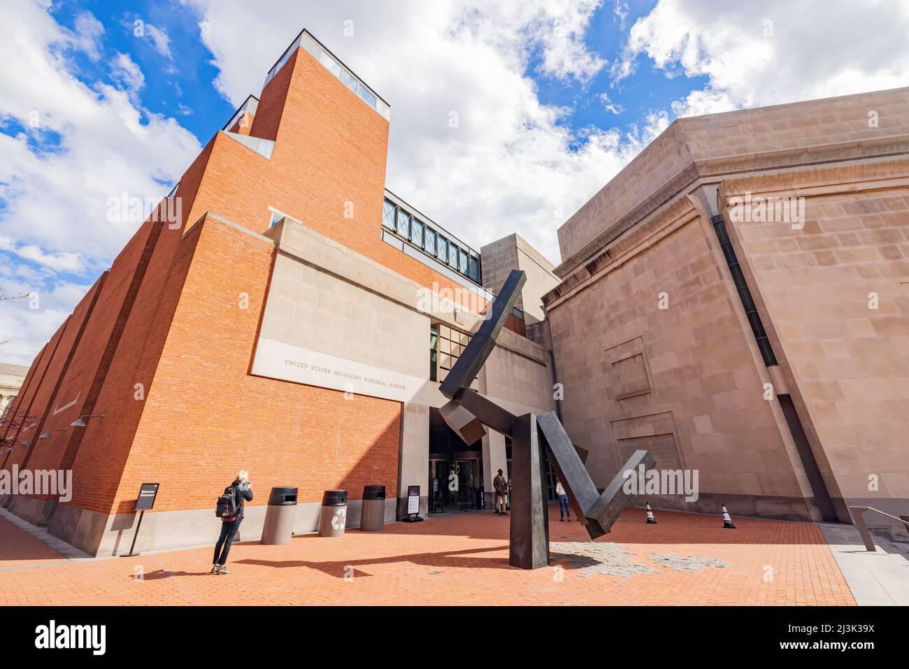 Washington DC, APR 1 2022 - Sunny view of the United States Holocaust Memorial Museum Stock Photo