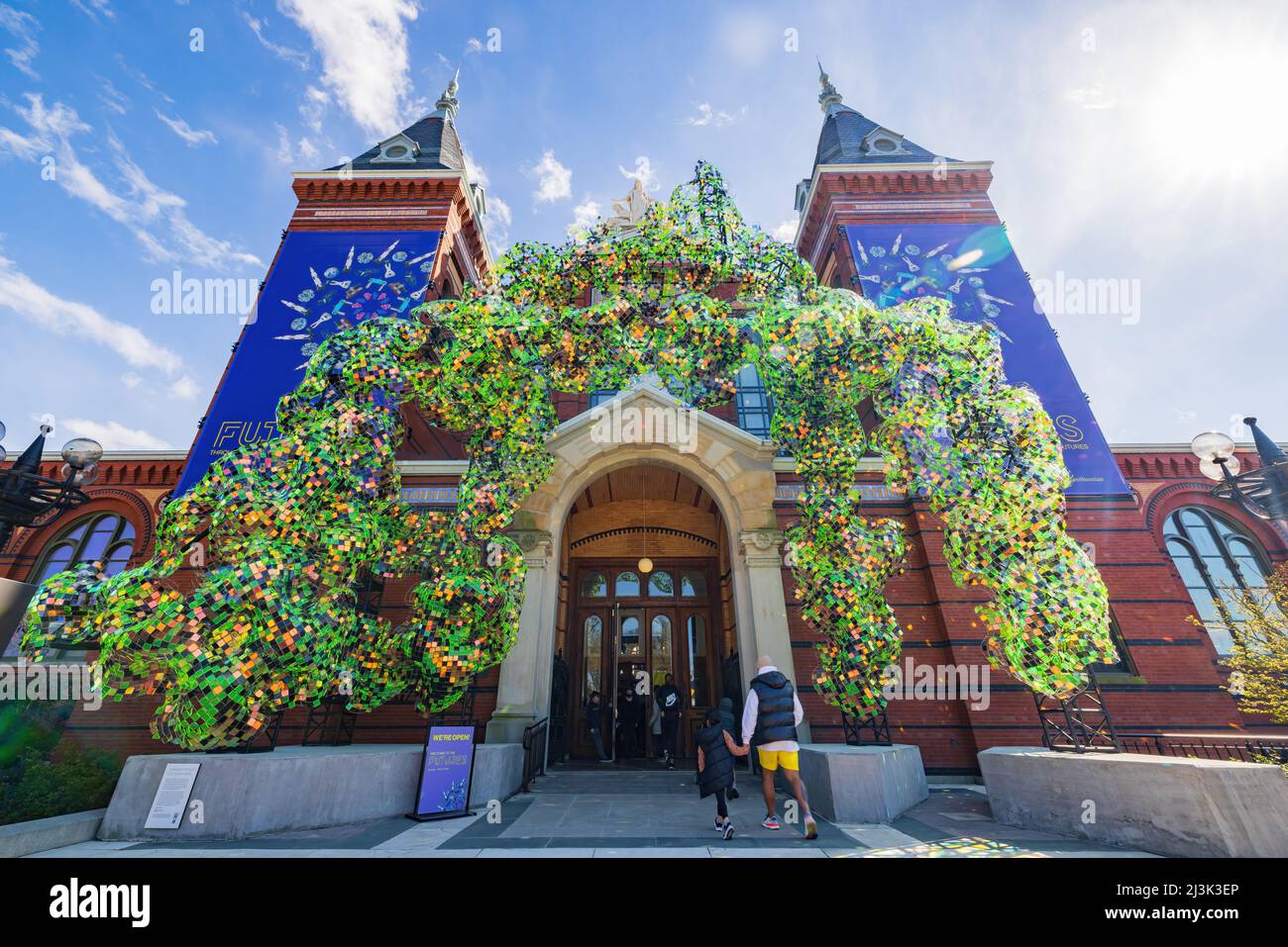Washington DC, APR 1 2022 - Sunny view of the Smithsonian Arts Industries Building Stock Photo