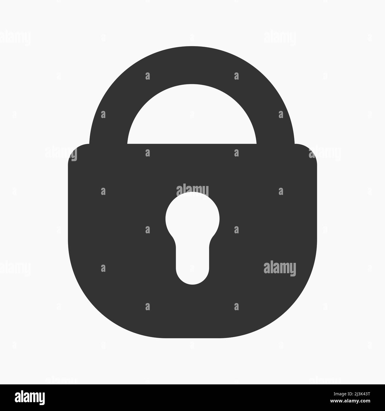padlock simple shape icon vector flat illustration Stock Vector Image