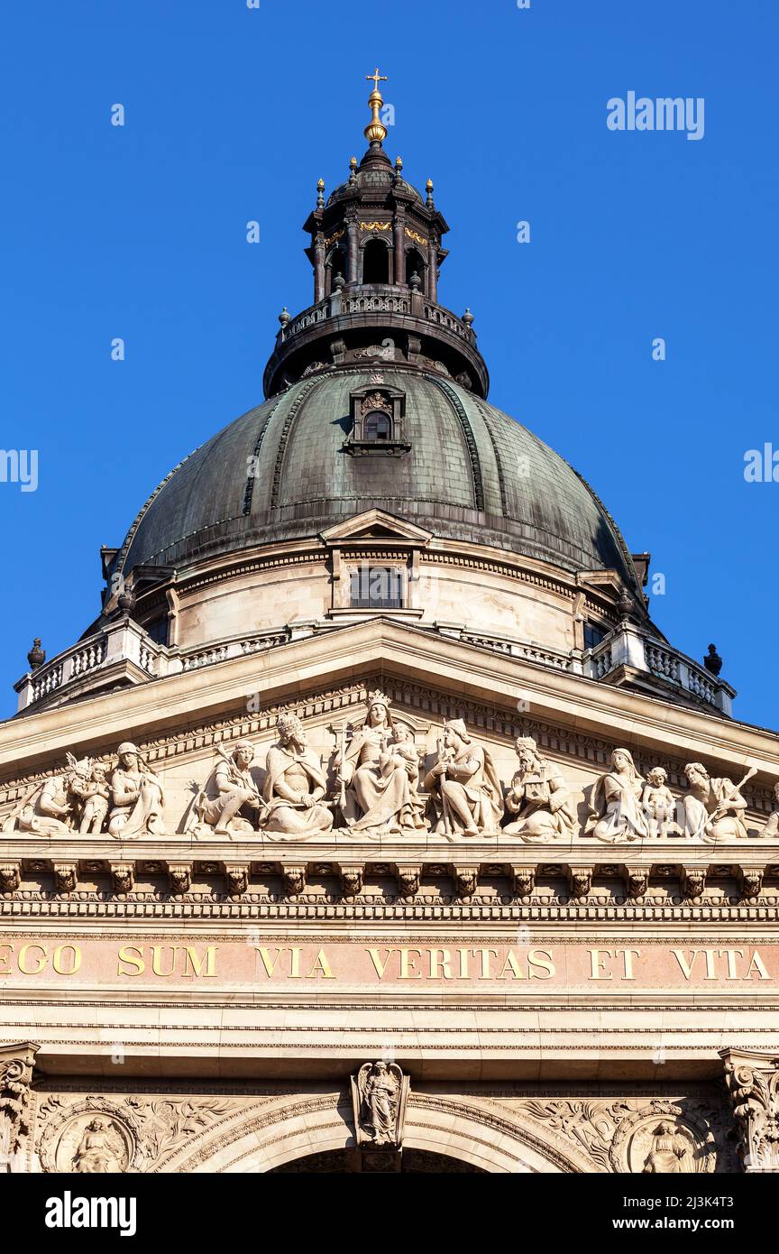 Dome of St. Stephen's Basilica in Budapest Stock Photo
