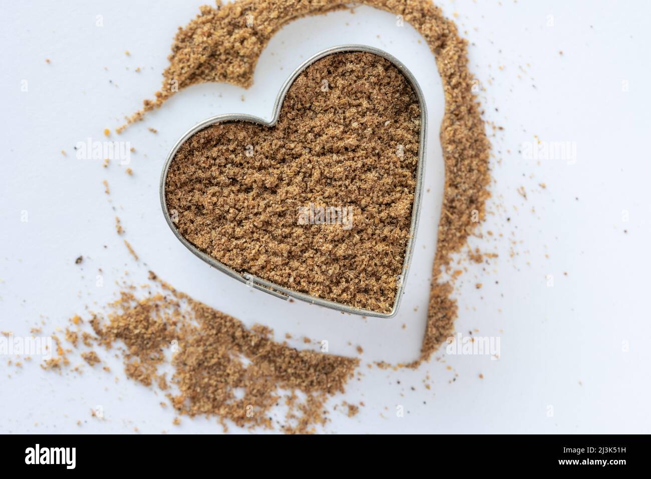 Tandoori Seasoning in a Heart Shape Stock Photo