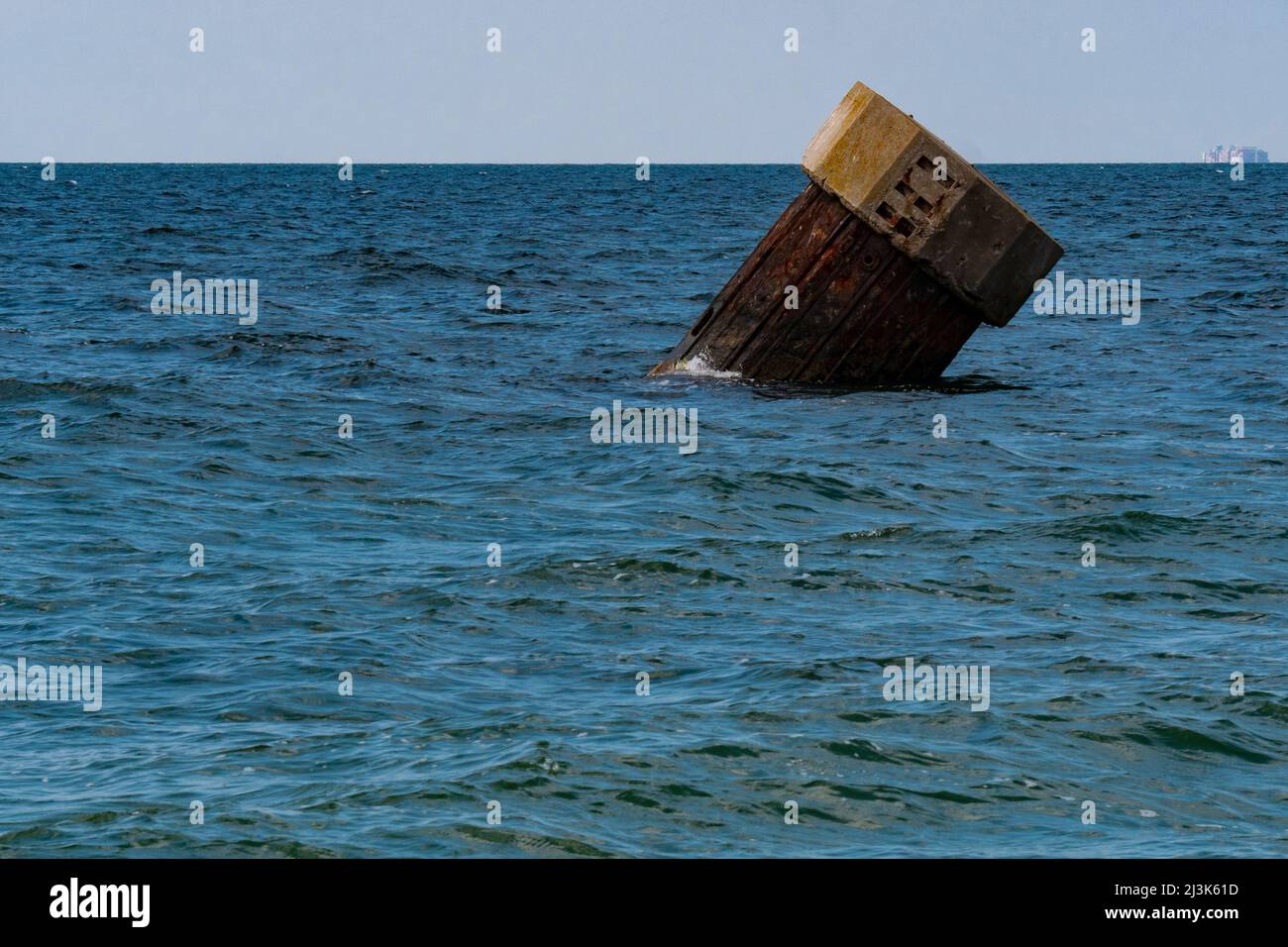 The peg, an attraction in the Baltic Sea off the island of Fehmarn, Germany Stock Photo