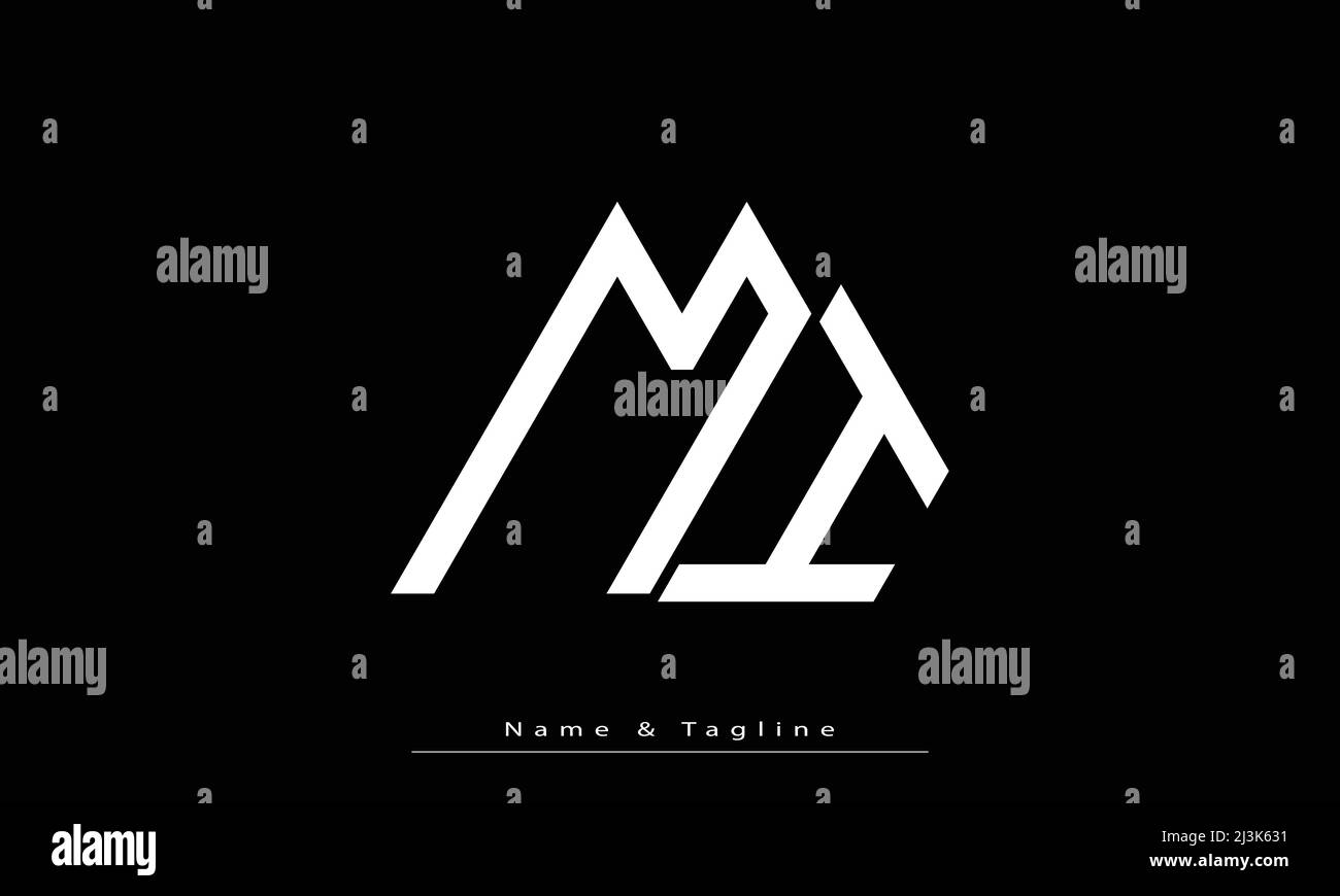Alphabet letters Initials Monogram logo MI , IM Stock Vector