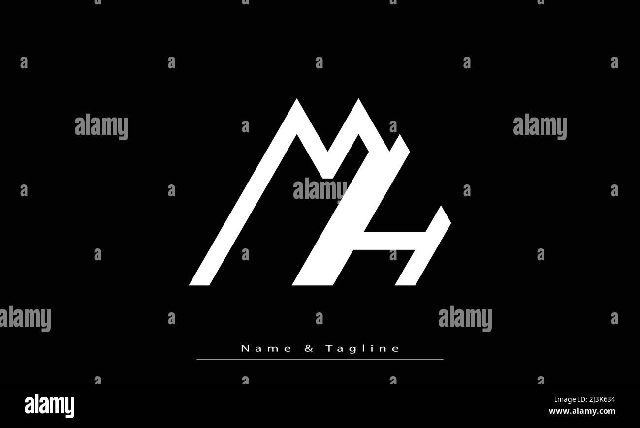 Alphabet letters Initials Monogram logo MH , HM Stock Vector Image ...