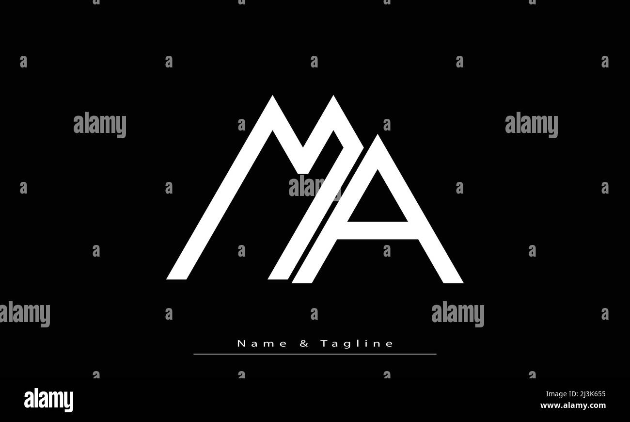 Alphabet letters Initials Monogram logo MA , AM Stock Vector Image ...