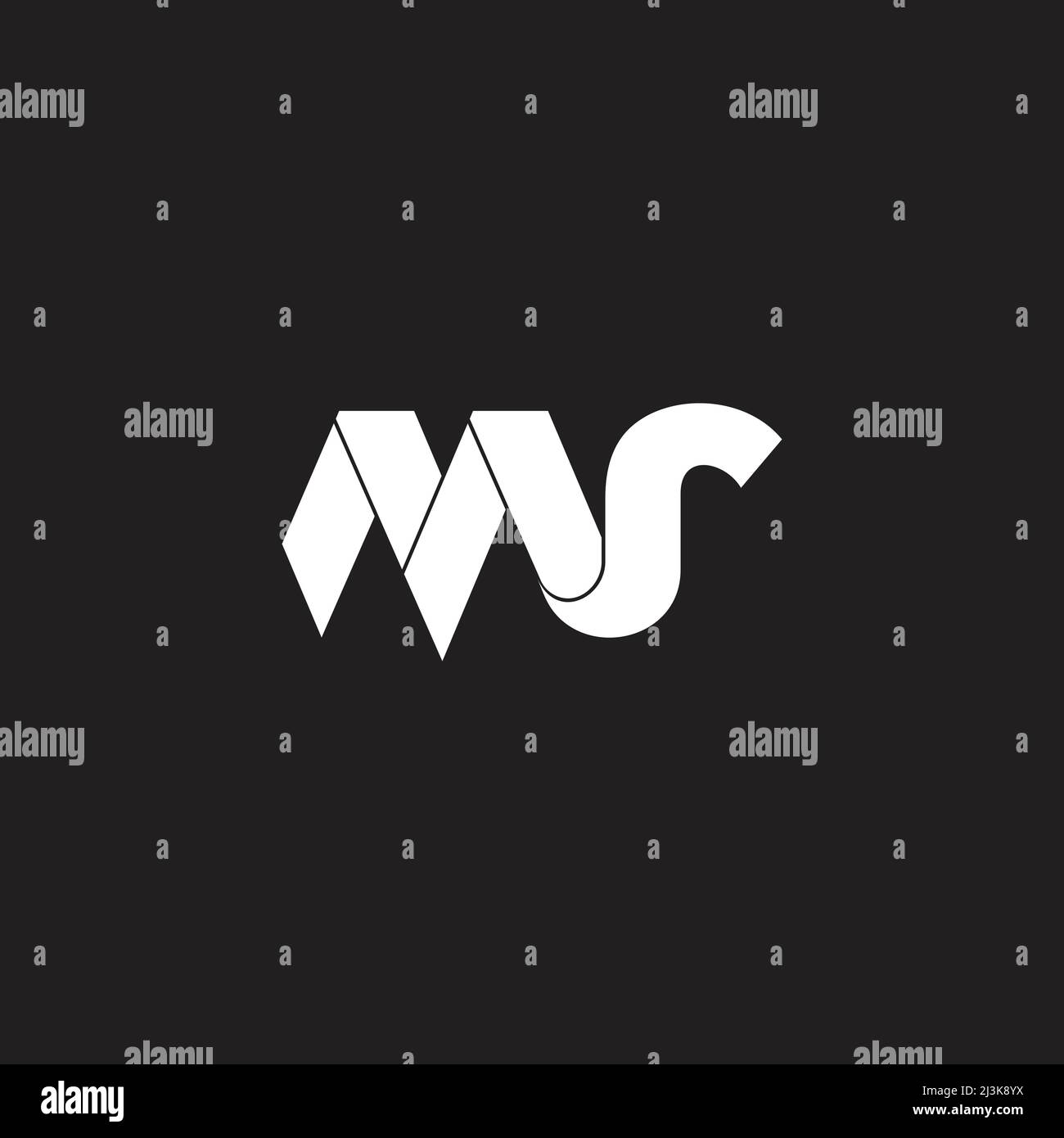 M With R letter m r flat 3d ribbon shape logo vector Stock Vector Image & Art ...