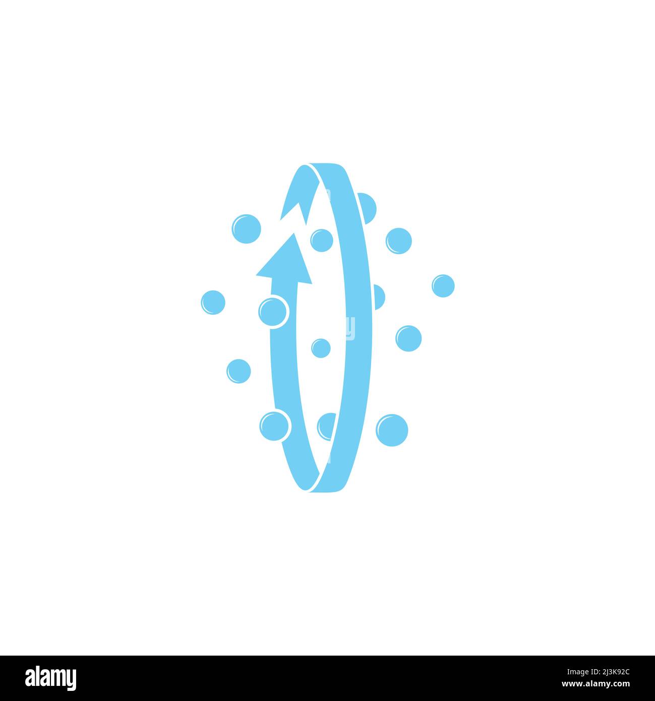 fresh pure process symbol arrow ribbon design vector Stock Vector