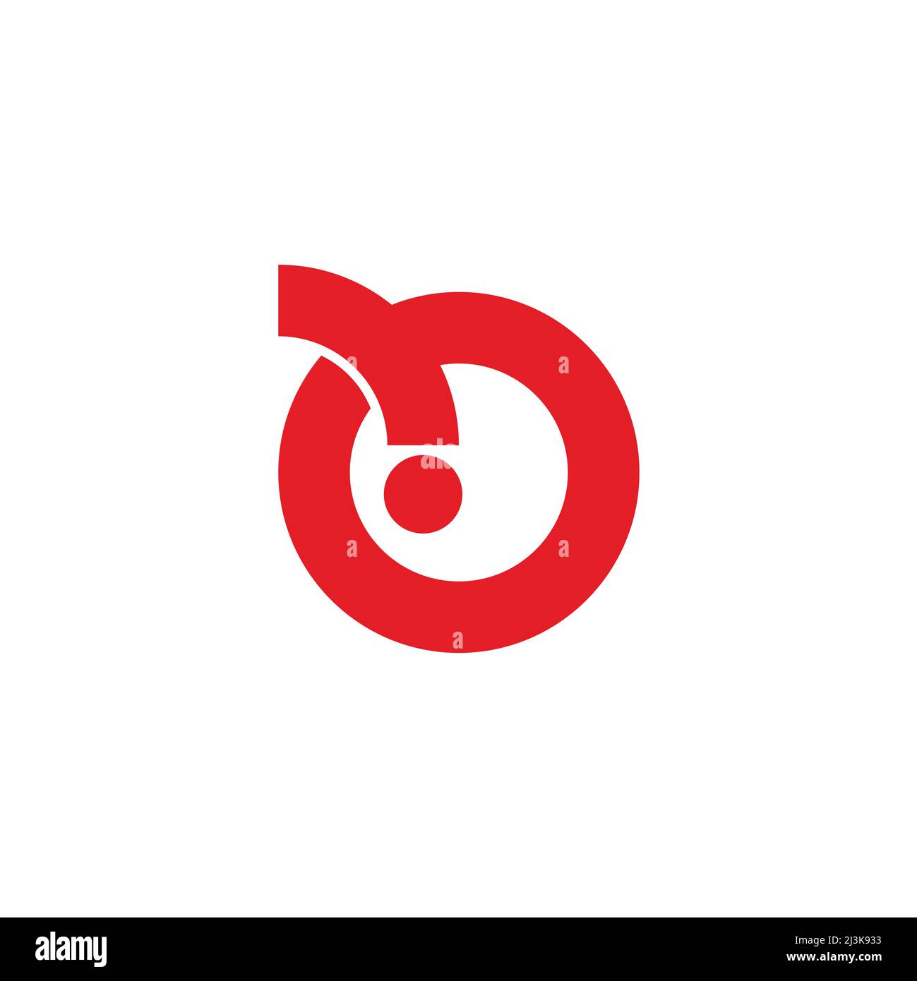 letter o! exclamation simple geometric logo vector Stock Vector