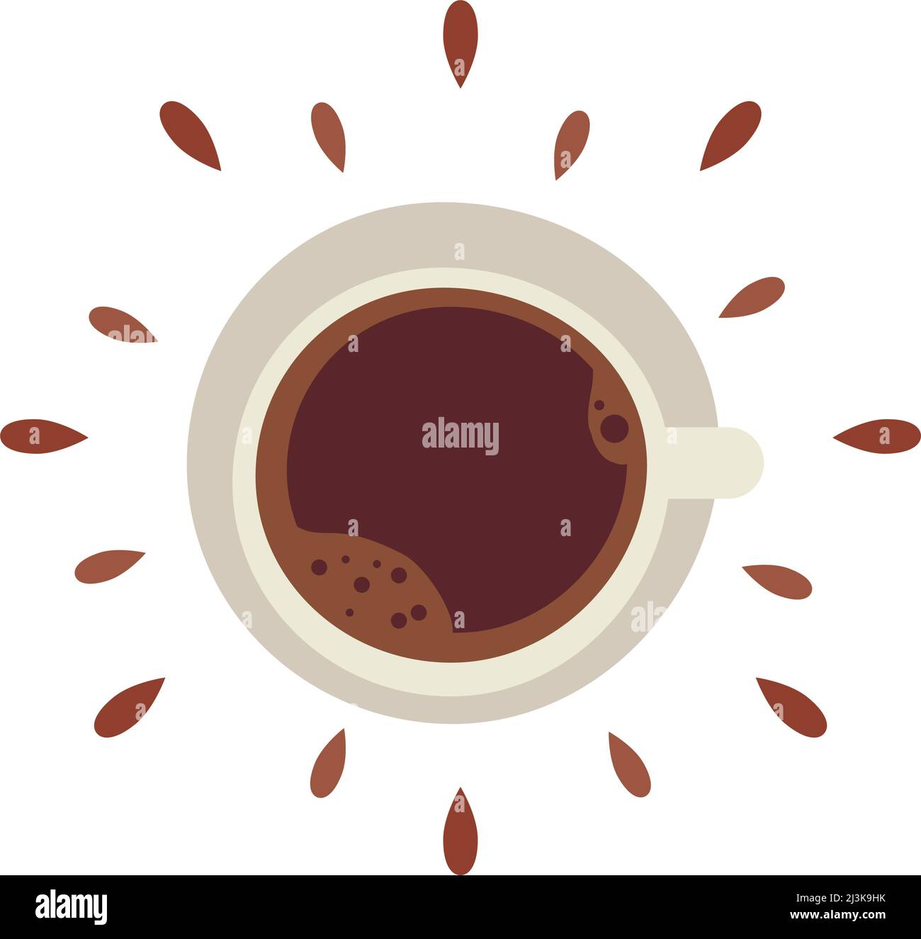 Abstract coffee cup icon on white background - Vector illustration ...
