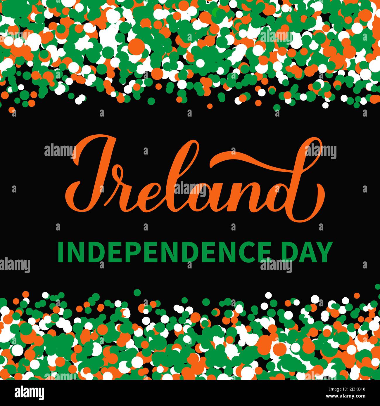 Ireland Independence Day typography poster. Holiday celebrated on April 24. Vector template for banner, postcard, flyer, etc. Stock Vector