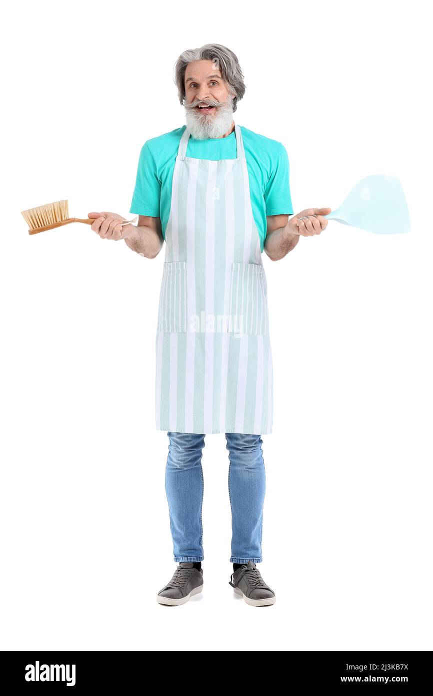 Senior cleaning apartment hi-res stock photography and images - Alamy