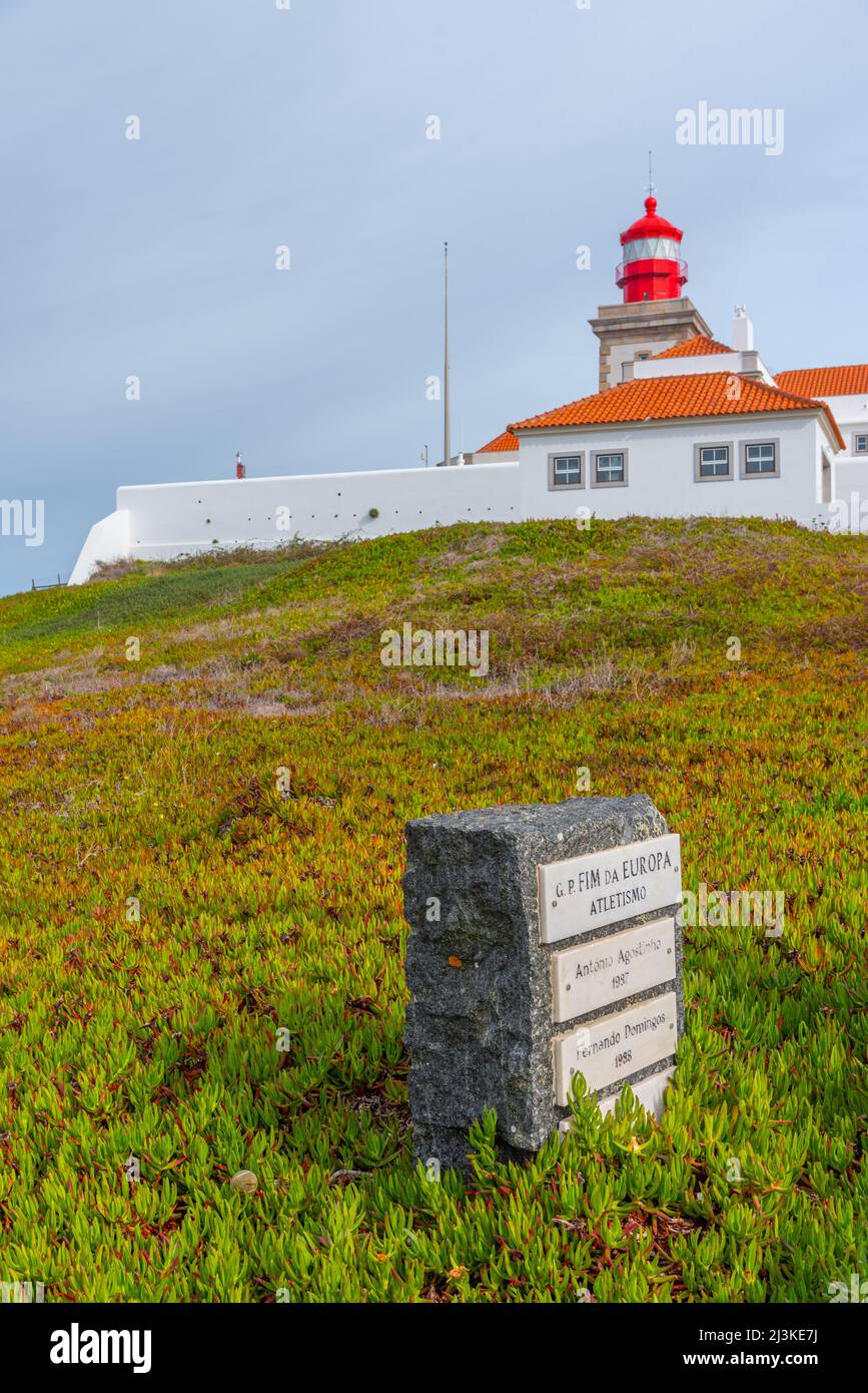 Cabo da Roca, Portugal, October 29, 2021: Westernmmost point of the