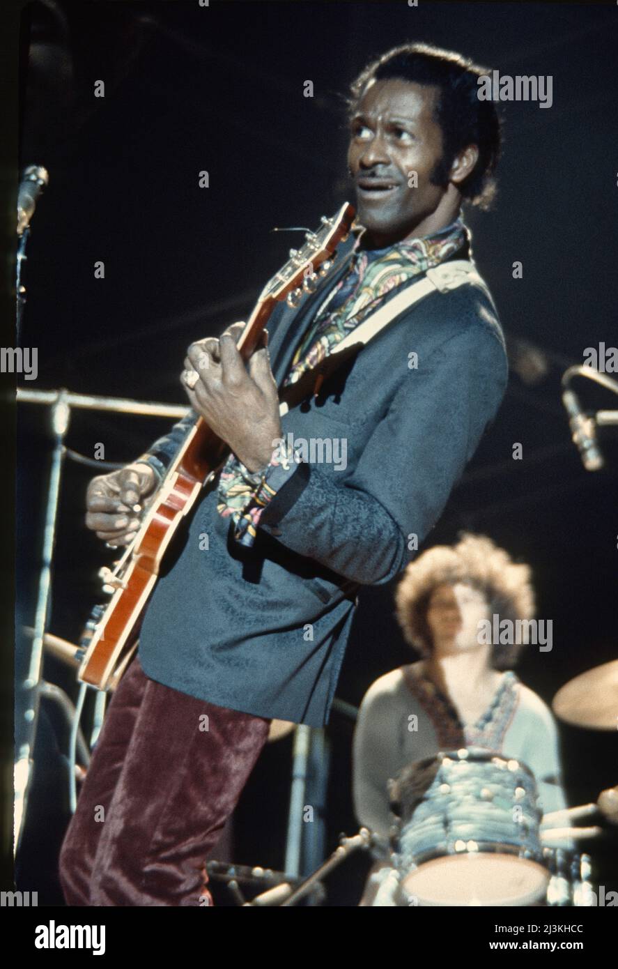 Chuck Berry performs in concert during the 1970's Credit: Jeffrey Mayer ...