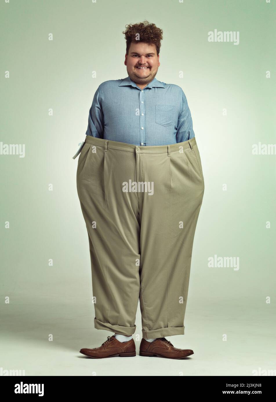 Funny man with trousers stock photo Image of large isolated  34469092