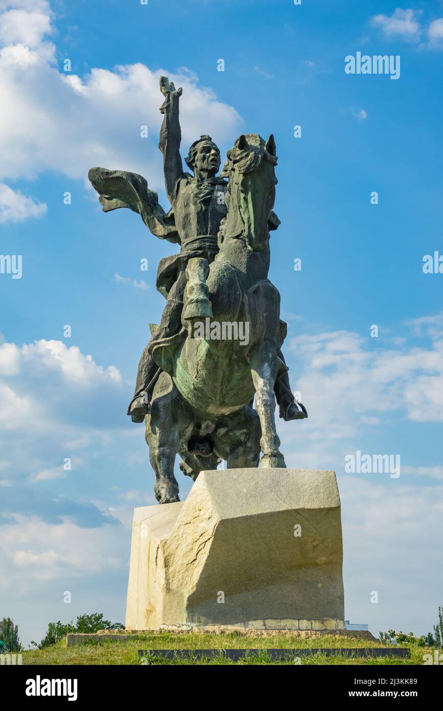 Equestrian statue of Alexander Suvorov  Tiraspol Transnistria Moldova Stock Photo