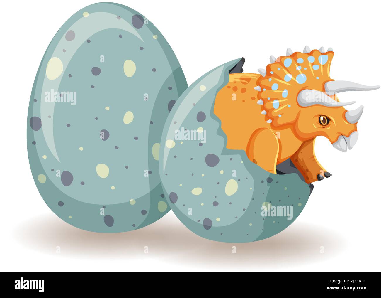 Triceratops hatching from egg illustration Stock Vector Image & Art - Alamy
