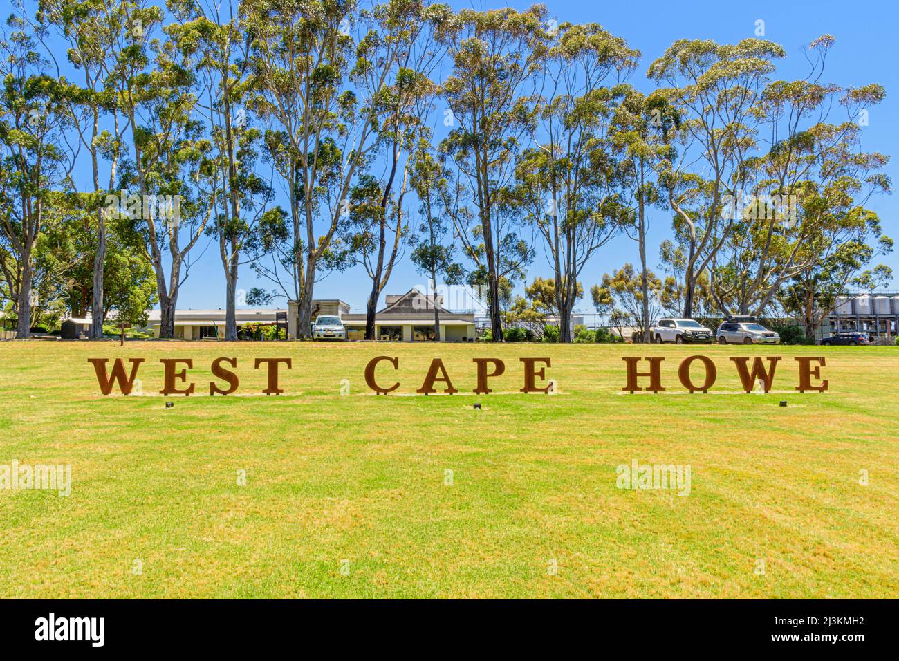 The cellar door gardens of West Cape Howe Winery, Mount Barker, Western Australia, Australia Stock Photo