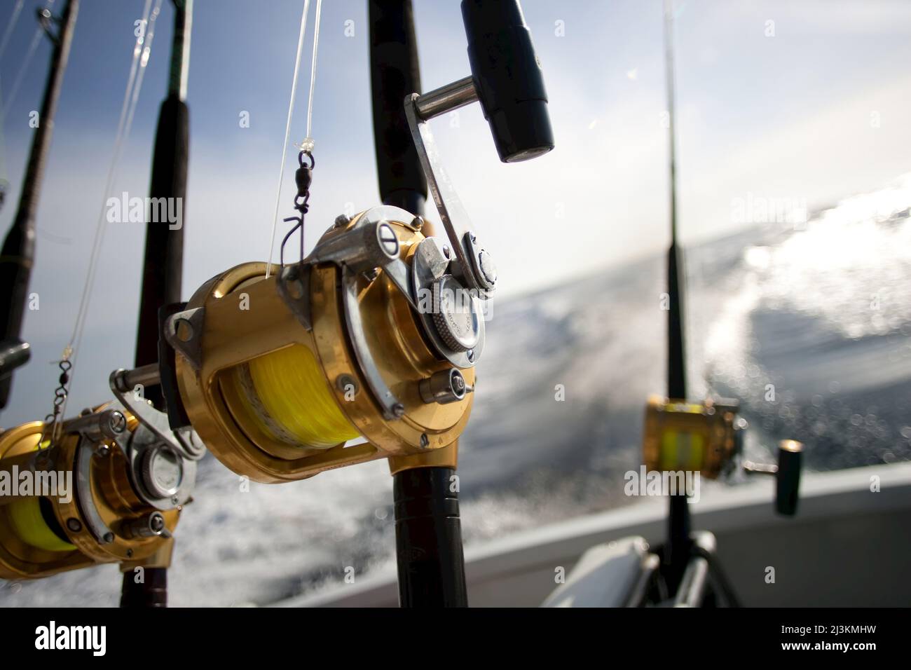 Deep sea fishing equipment Stock Photo Alamy