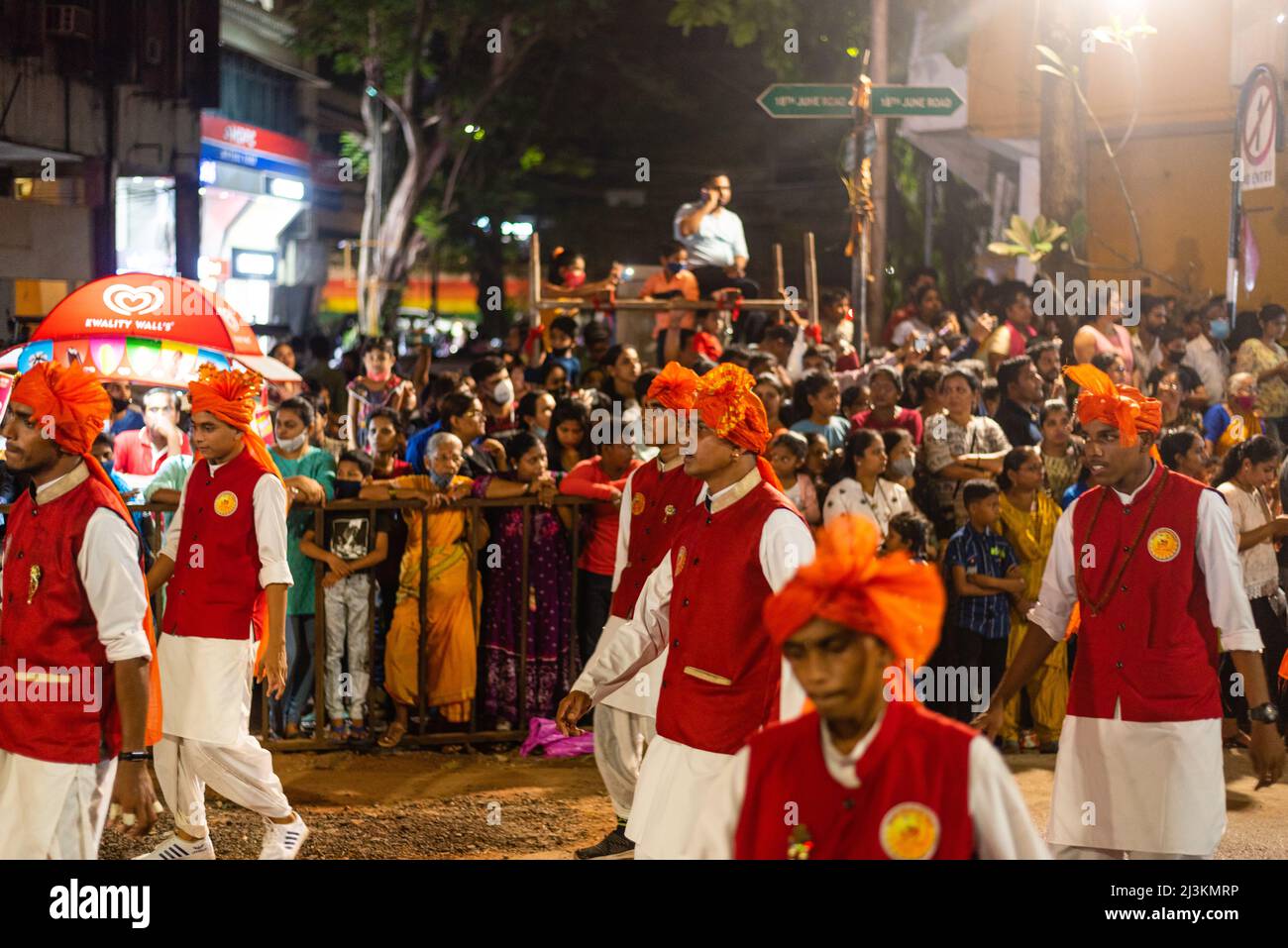 Panaji, Goa, India, March 26th 2022: A medley of colours, folk dancers ...