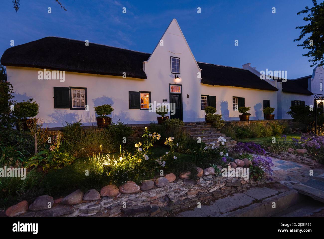 House in Cape Dutch architecture in Montagu village, Western Cape, South Africa; Montagu