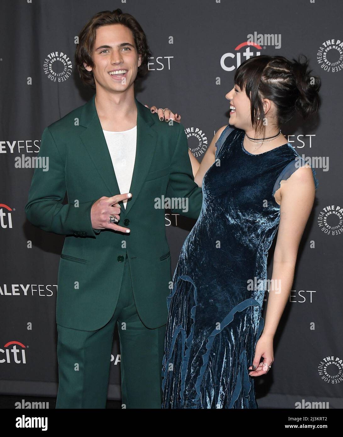 Los Angeles, USA. 08th Apr, 2022. (L-R) Tanner Buchanan and Mary Mouser