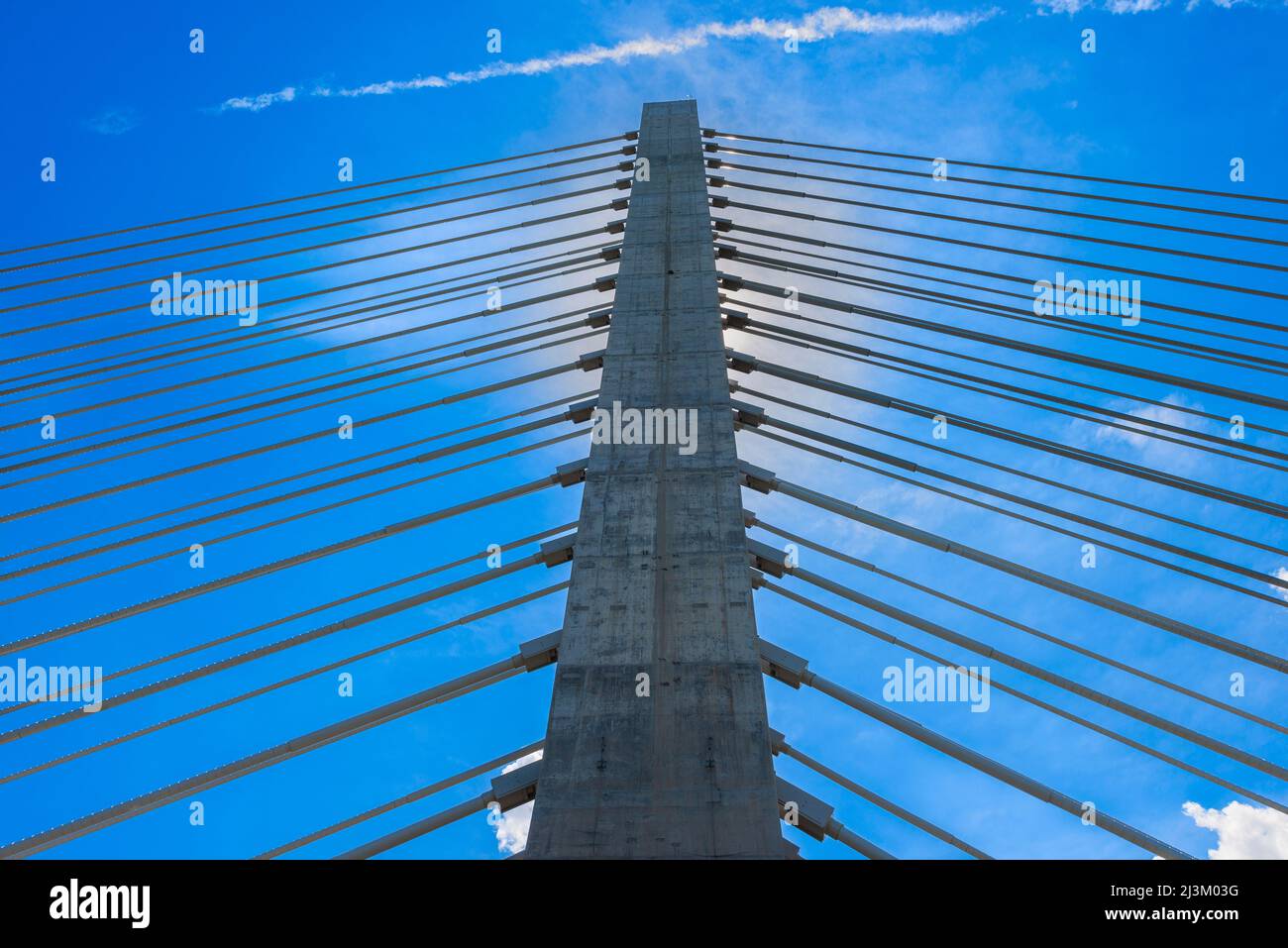 Architectural detail of Champlain Bridge in Montreal; Montreal, Quebec, Canada Stock Photo