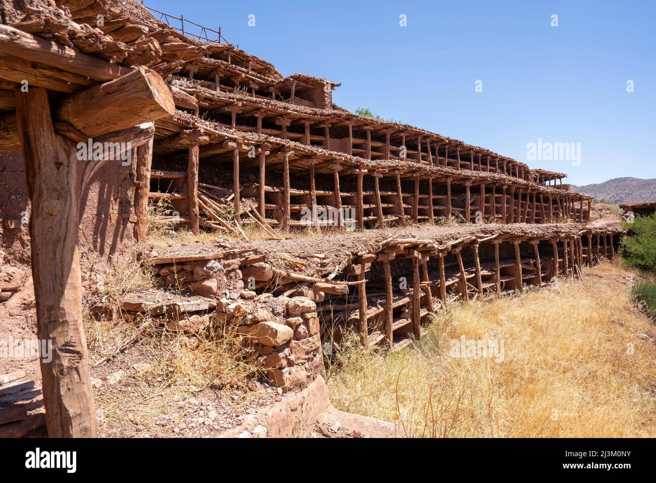 Ancient traditional bee hives for honey production in a village near Taroudant, Morocco; Morocco Stock Photo