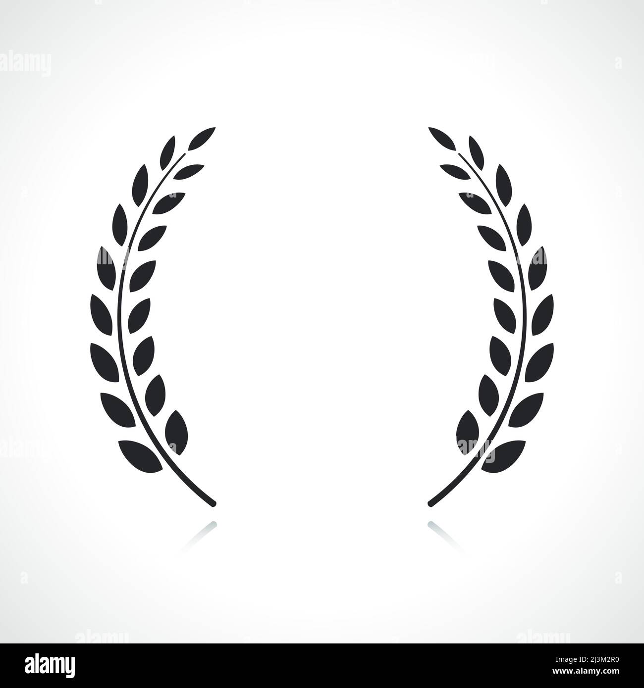 laurel wreath black and white icon isolated Stock Vector Image & Art