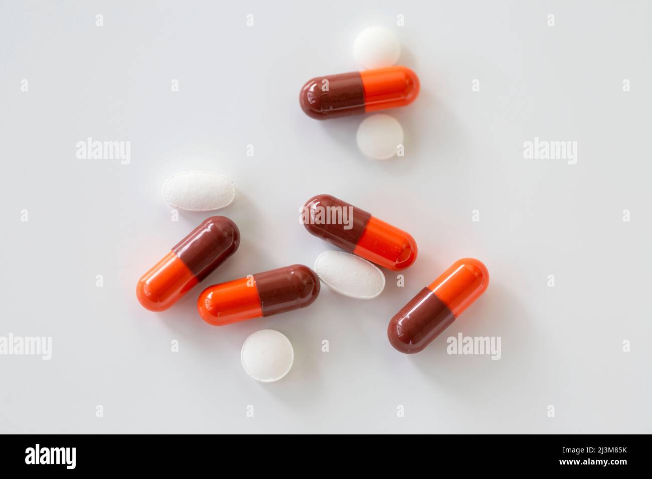 Prescription medication on a white background; Studio Stock Photo