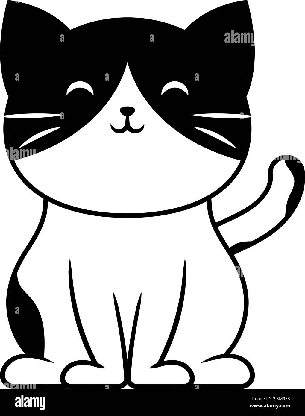 Cute cats icon pack bundle lineart template Vector Image