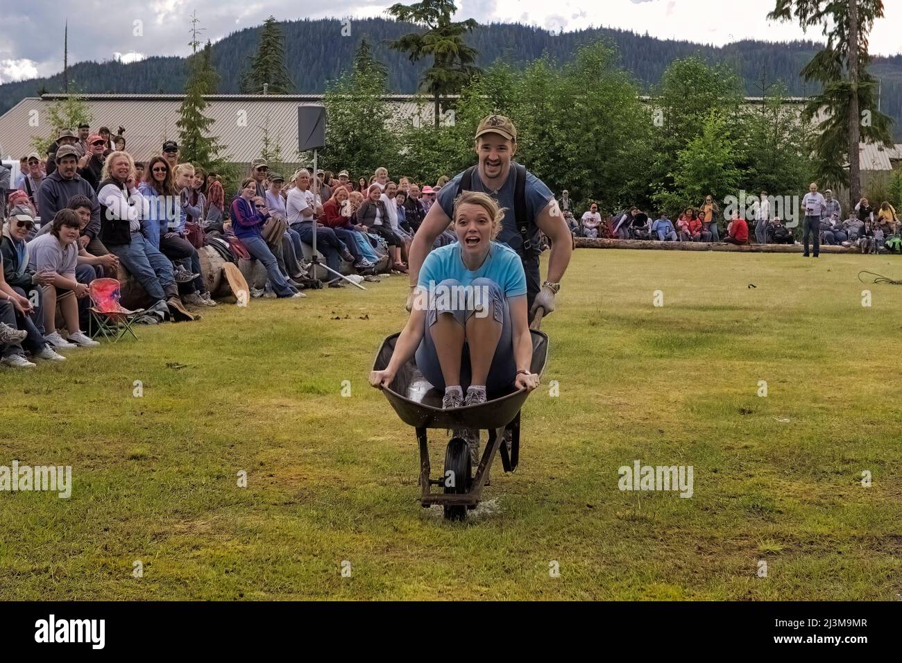 Wheelbarrow Racing Wheelbarrow race sports day hi-res stock photography and images - Alamy