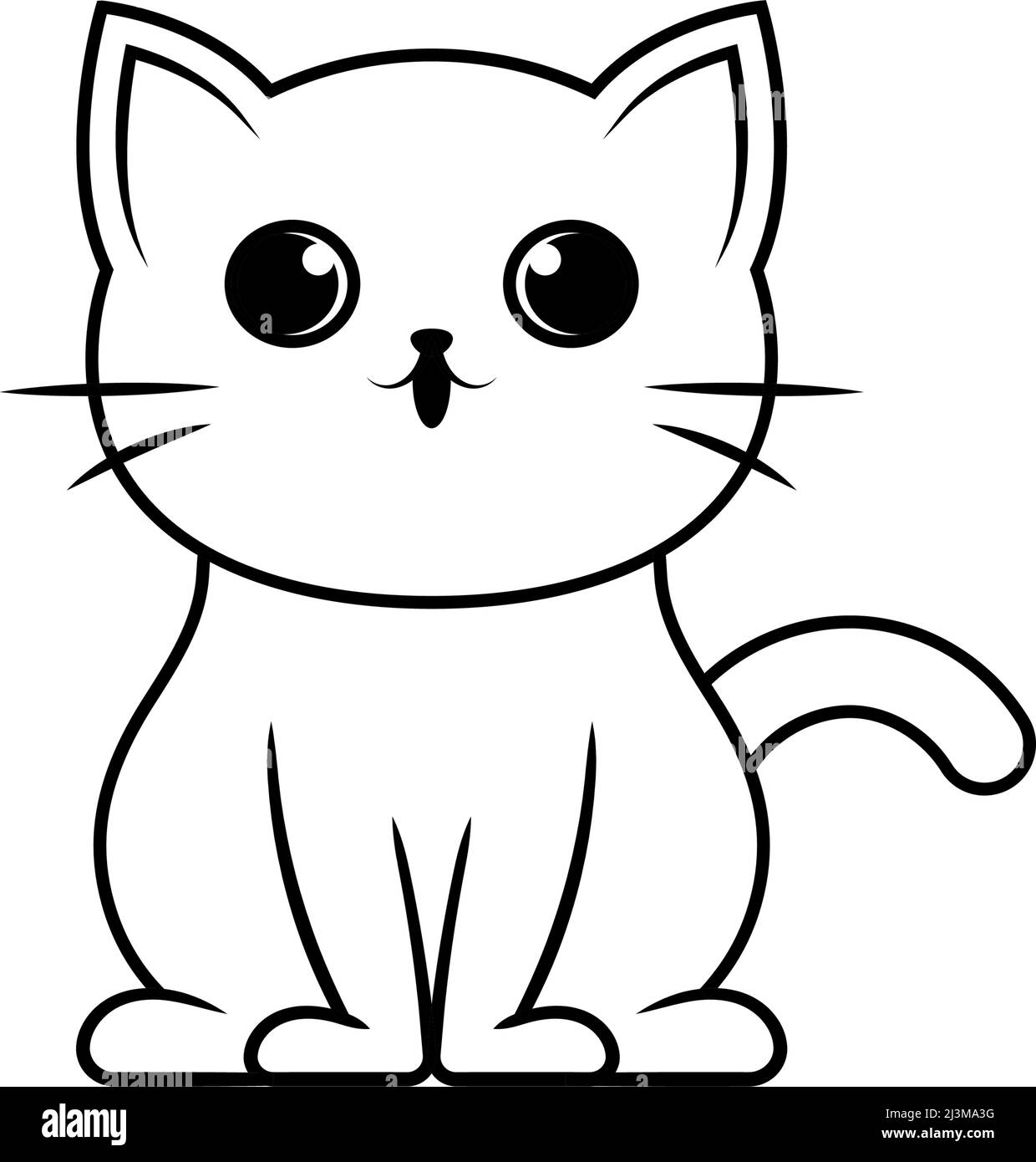 Set Cute Icons Cat Emotion Cartoon Stock Illustration 431697742