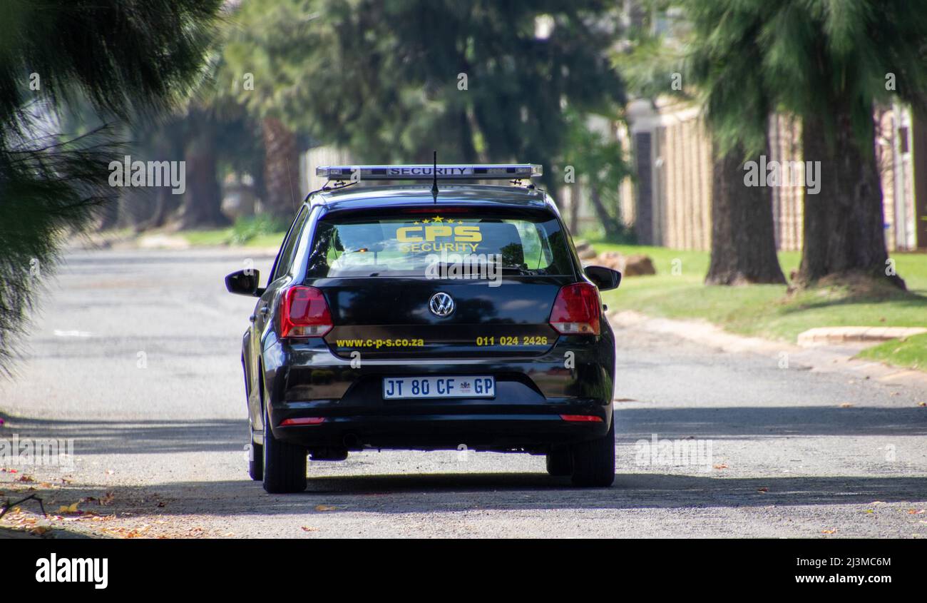 Johannesburg, South Africa - private security companies patrol