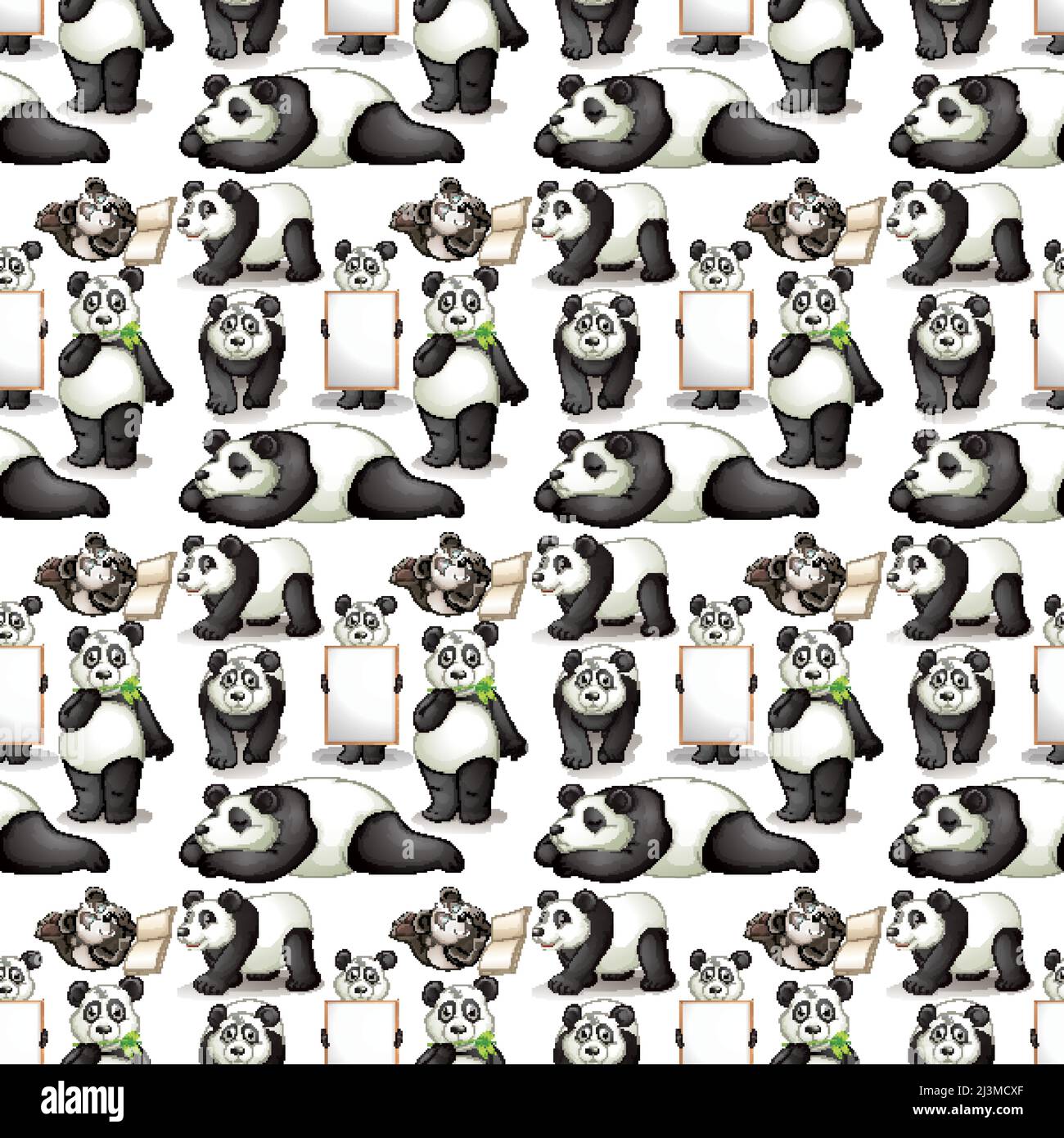 Cute animals cartoon seamless background illustration Stock Vector ...