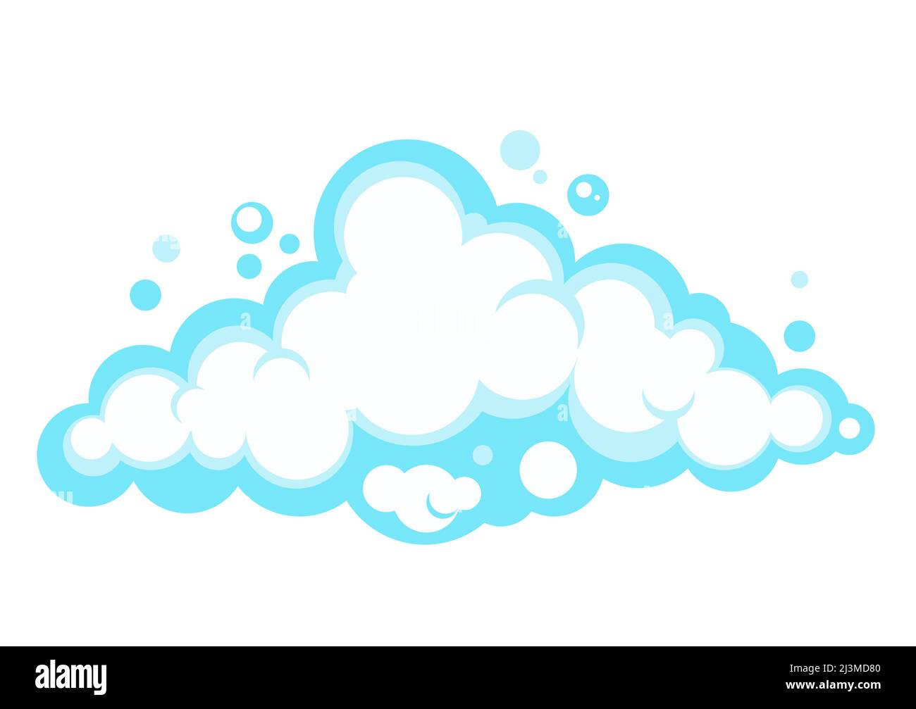 Cartoon soap foam with bubbles. Light blue suds of bath, shampoo, shaving,  mousse. Vector illustration. EPS 10 Stock Vector Image & Art - Alamy