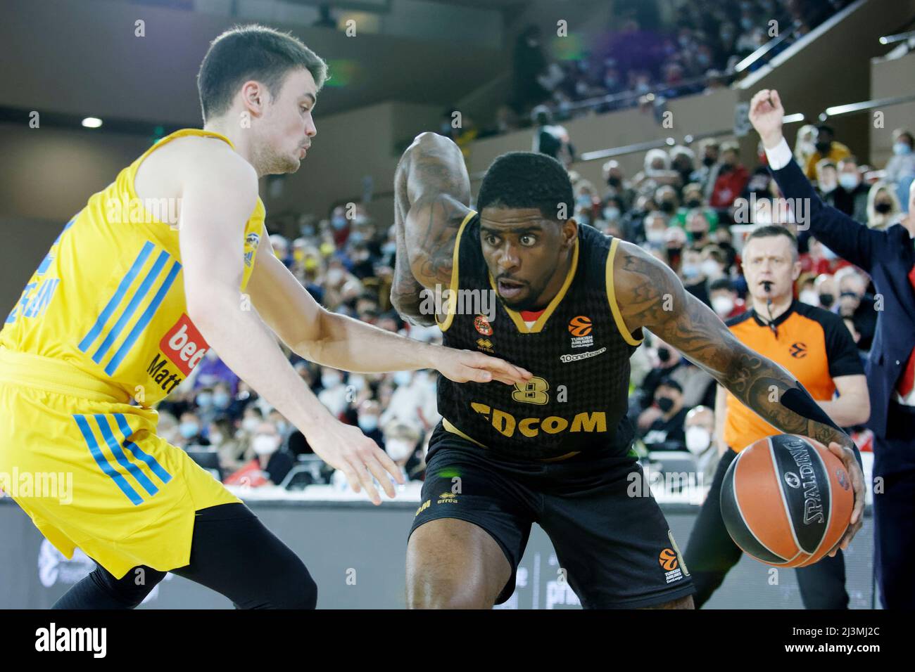 Monaco. 08th Apr, 2022. Dwayne Bacon of AS Monaco Basket during the Turkish  Airlines Euroleague basketball match between AS Monaco Basket and Alba  Berlin on April 8, 2022 at Salle Gaston Medecin