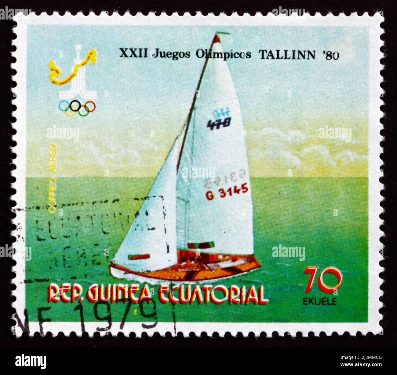 EQUATORIAL GUINEA CIRCA 1980 a stamp printed in Equatorial Guinea