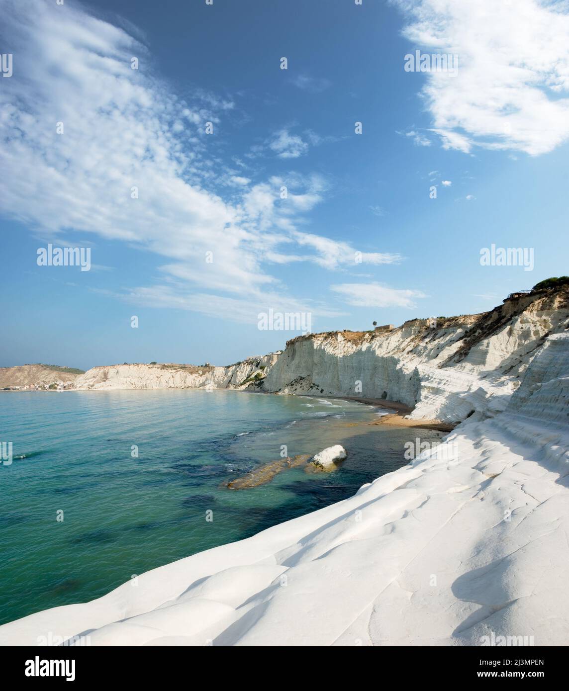 seascape of bay with white rock Stock Photo - Alamy