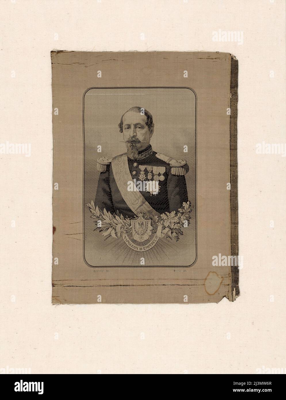 Portrait of Napoleon III (1808-1873), Emperor, Lyon, 19th century. Stock Photo