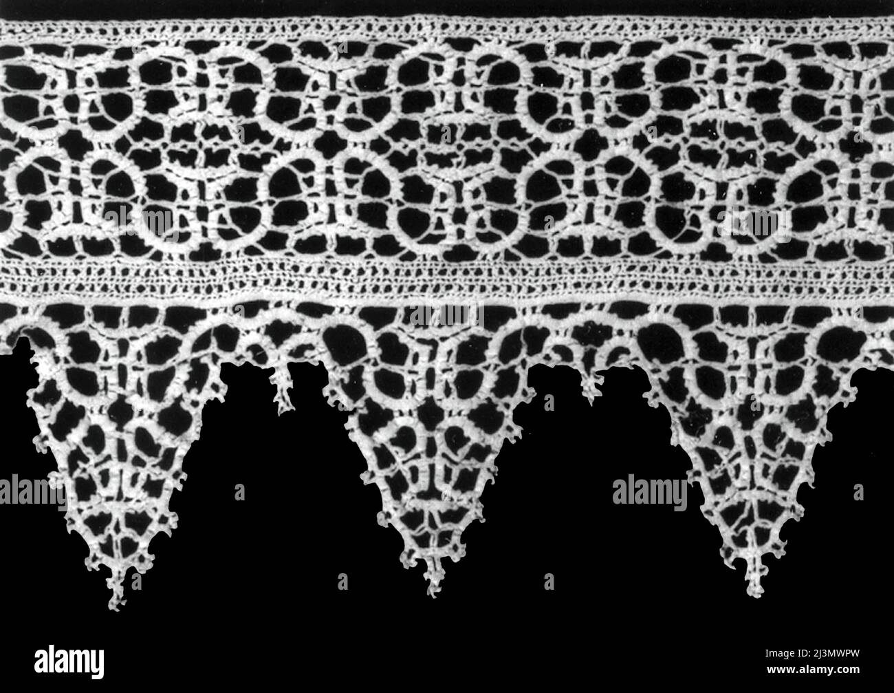 Italian Border Pattern Border, Italy, 1850/1900 (based on pattern from first half of 17th ...