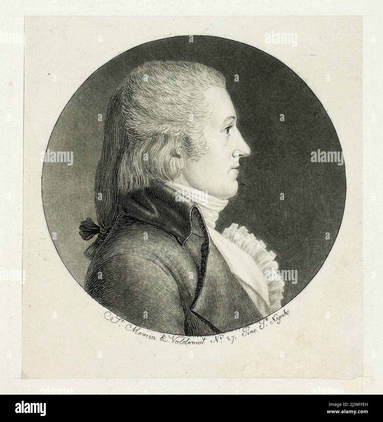 Profile Portrait, Blake, 1796&#x2013;97. Stock Photo