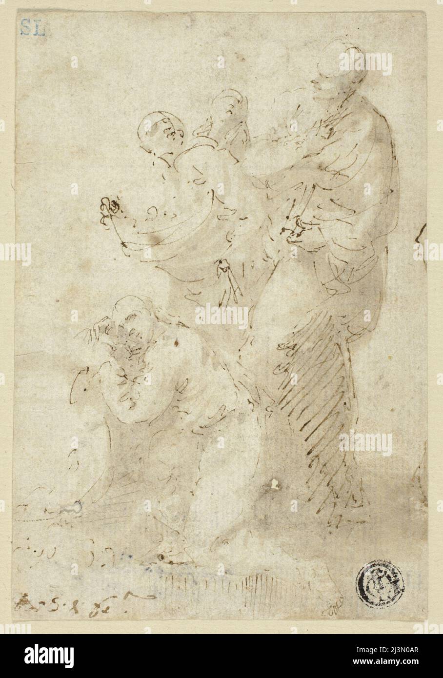 A Group of Figures, c.1649. Stock Photo