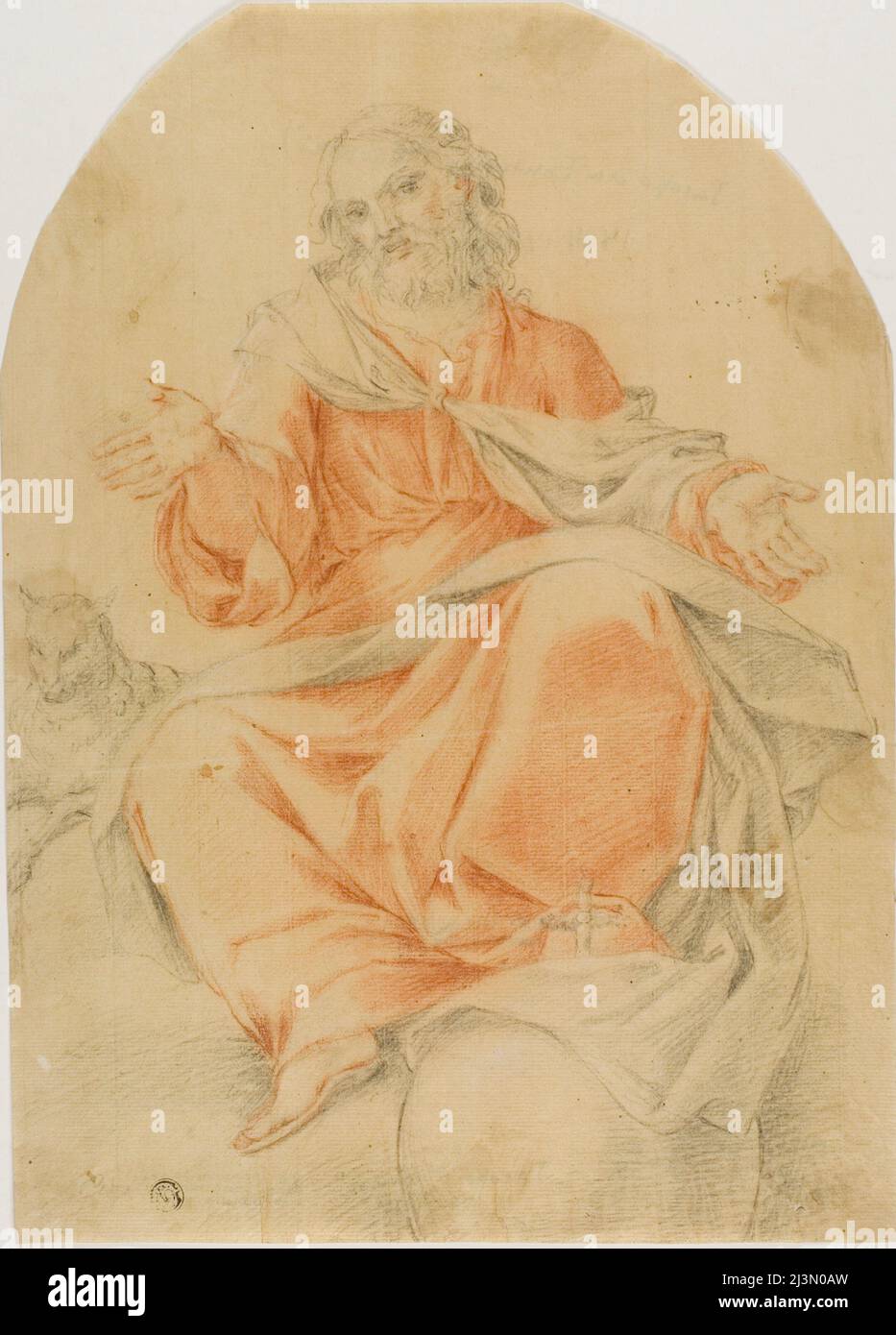 Christ as Salvator Mundi with Lamb, n.d. Stock Photo