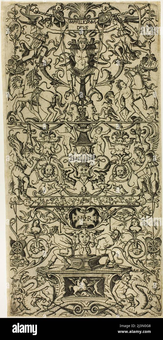 Ornament Panel with Mars, God of Battles, c.1507. Stock Photo